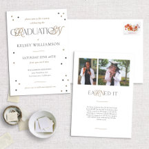 ホワイトRNナース度卒業パーティー招待状