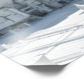 ホワイトSci-Fi宇宙基地 フォトプリント (角)