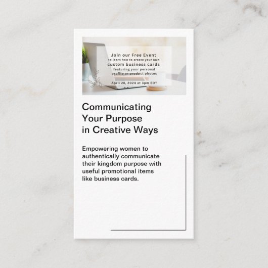 ホワイトSNS写真QRコード名刺 名刺 (正面)