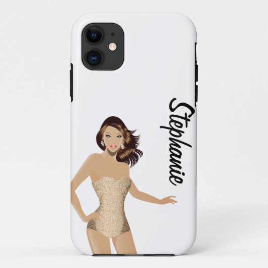 ホワイトSwinsuit女の子メイトID™ iPhone 5ケース Case-Mate iPhoneケース (裏面)