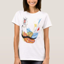 ホワイトTシャツ「アルビノ・サンティアゴ」