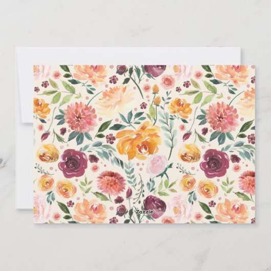 ホワイハッピーサンクスギビング手レタリング写真 シーズンカード (裏面)