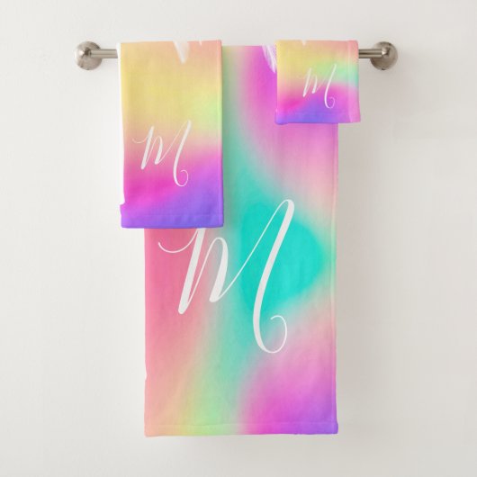 ホワイパーム熱帯カラフルモノグラエレガントム バスタオルセット (インサイチュ)