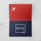 ホワイファンキート飛行機パイロット航空グリーティングカード カード (内部)