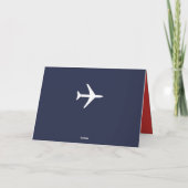 ホワイファンキート飛行機パイロット航空グリーティングカード カード (裏面)