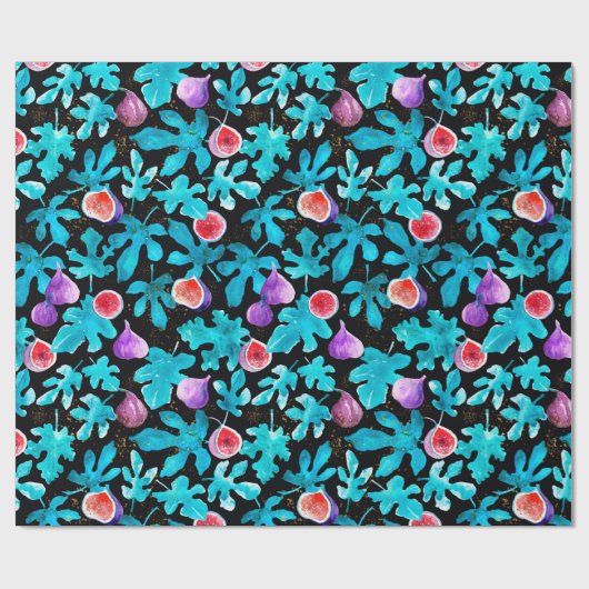 ホワイムイ手描き水彩画フルーツ離れ ラッピングペーパー (フラット)