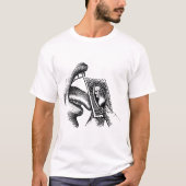 ホワイムシーとノスタルジアを受け入れる郵便切手 Tシャツ (正面)