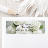 ホワイラヌンキュラスとアジサイ住所 シール (インサイチュ)