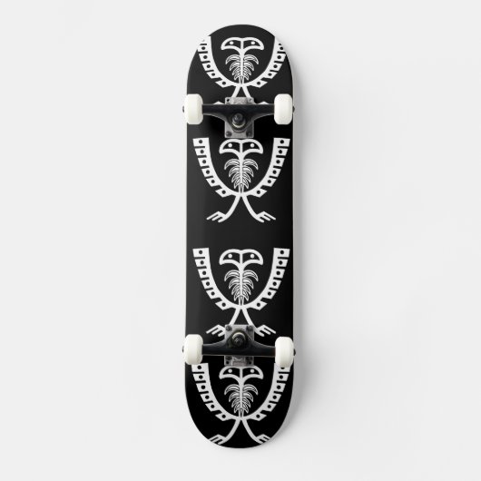 ホワイワシ二頭 スケートボード (正面)