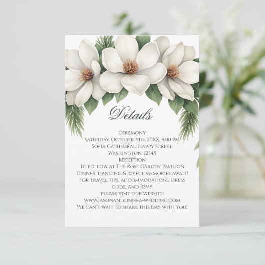 ホワエレガントイの結婚松の枠 エンクロージャーカード (スタンド正面)