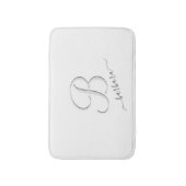 ホワエレガントイカスタムトモノグラム名 バスマット (正面縦)