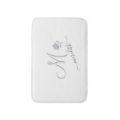 ホワエレガントイカスタムトモノグラム名 バスマット (正面縦)