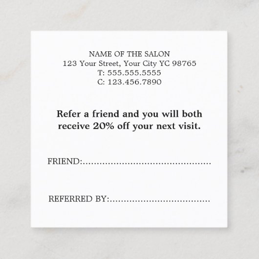 ホワエレガントイスタイリッシュトローズゴールデンハート美しい 紹介カード (裏面)