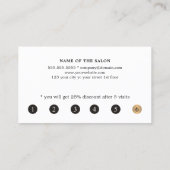 ホワエレガントイスタイリッシュトローズサロン美しい ロイヤリティカード (裏面)