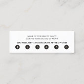 ホワエレガントイスタイリッシュトローズ美しいサロン ロイヤリティカード (裏面)