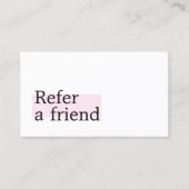 ホワエレガントイスタイリッシュトローズ美しいサロン 紹介カード (正面)