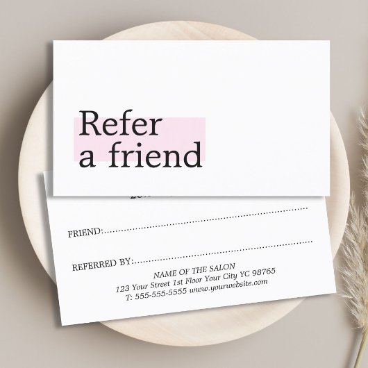 ホワエレガントイスタイリッシュトローズ美しいサロン 紹介カード