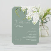 ホワエレガントイトアジアナダークセージブライダルシャワー 招待状 (スタンド正面)