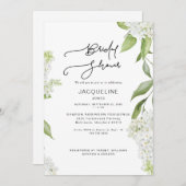 ホワエレガントイトアジサイブライダルシャワー 招待状 (正面/裏面)