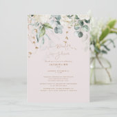 ホワエレガントイトアジサイ赤面ブライダルシャワー 招待状 (スタンド正面)