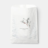 ホワエレガントイトウィンターパインブライダルシャワー フェイバーバッグ (正面)