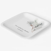ホワエレガントイトウィンターパインブライダルシャワー ペーパープレート (傾斜あり)