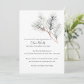 ホワエレガントイトウィンターパインブライダルシャワー 招待状 (スタンド正面)