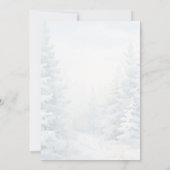 ホワエレガントイトウィンターパインブライダルシャワー 招待状 (裏面)