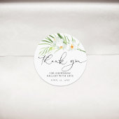 ホワエレガントイトオーキッドブライダルシャワー ラウンドシール