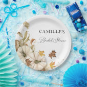 ホワエレガントイトカボチャブライダルシャワー紙プレート ペーパープレート (パーティー)