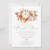 ホワエレガントイトカボチャ秋ブライダルシャワー 招待状 (正面)