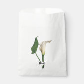 ホワエレガントイトカラリリーグリーン植物学結婚院 フェイバーバッグ (正面)