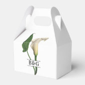 ホワエレガントイトカラリリーグリーン植物学結婚院 フェイバーボックス (裏面サイド)