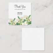 ホワエレガントイトカラリリーフローラ誕生日 エンクロージャーカード (正面/裏面)