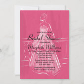 ホワエレガントイトガウンブライダルシャワーカード招待状 招待状 (正面)