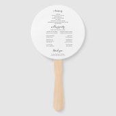 ホワエレガントイトクラシックミニマル結婚式 プログラム ハンドファン (裏面)