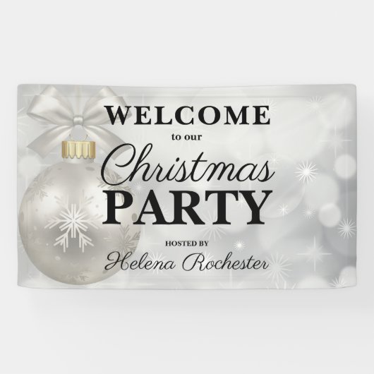 ホワエレガントイトクリスマスホリデーパーティー 横断幕 (横)