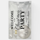 ホワエレガントイトクリスマスホリデーパーティー 横断幕 (縦)