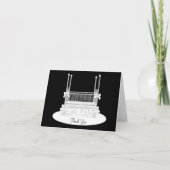 ホワエレガントイトクリブベビーシャワーサンキューカード サンキューカード (正面)