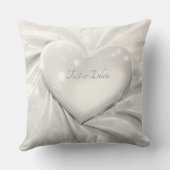 ホワエレガントイトクリームハート装飾用クッション クッション (裏面)