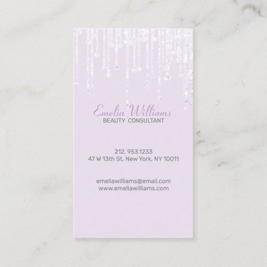 ホワエレガントイトグリッタークリスタルドリップスライトプラム 名刺 (裏面)