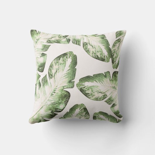 ホワエレガントイトグリーン離れトロピカルシックアイランド クッション (裏面)