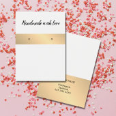 ホワエレガントイトゴールデンストライプイヤリングカード