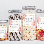 ホワエレガントイトシンプルピンクローズ金ゴールドキンセアニラ スクエアシール