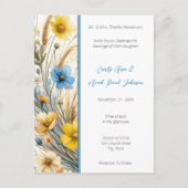 ホワエレガントイトスノードロップ結婚式招待状 インビテーションポストカード (正面)