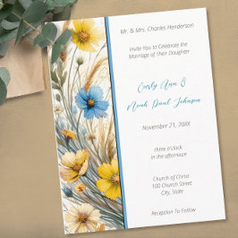 ホワエレガントイトスノードロップ結婚式招待状 インビテーションポストカード