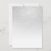 ホワエレガントイトスパークリーグリッターフォトブライダルシャワー 招待状 (裏面)