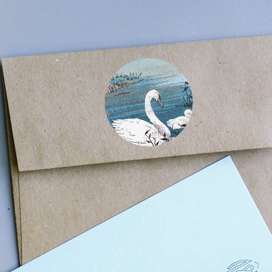 ホワエレガントイトスワンベビー ラウンドシール