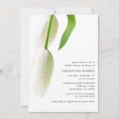 ホワエレガントイトチューリップブライダルシャワー 招待状 (正面)