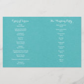 ホワエレガントイトデイジーメイスンジャー結婚式 プログラム (裏面)